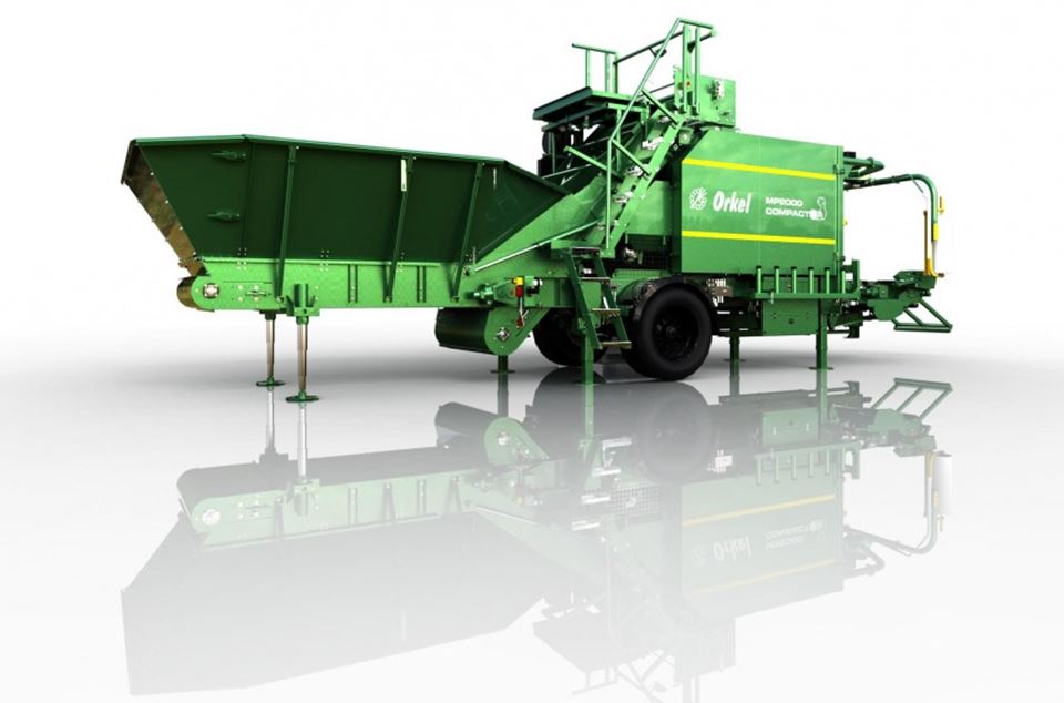 'Kompaktor' – a machine developed by Orkel. It has the unique ability to compact and package a variety of bulk materials – everything from maize and chippings to cod heads, providing considerable environmental benefits and better use of resources.