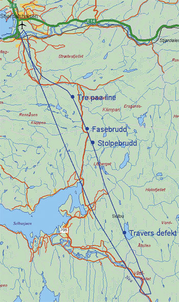 Tracklog og reistrerte feil