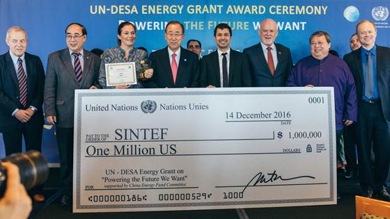 SINTEF receives UN award for  green leadership