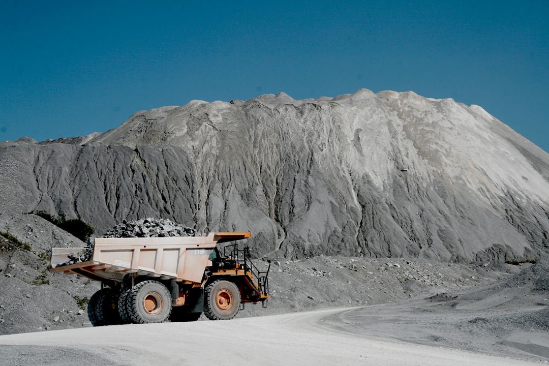 dumper på anleggsplass