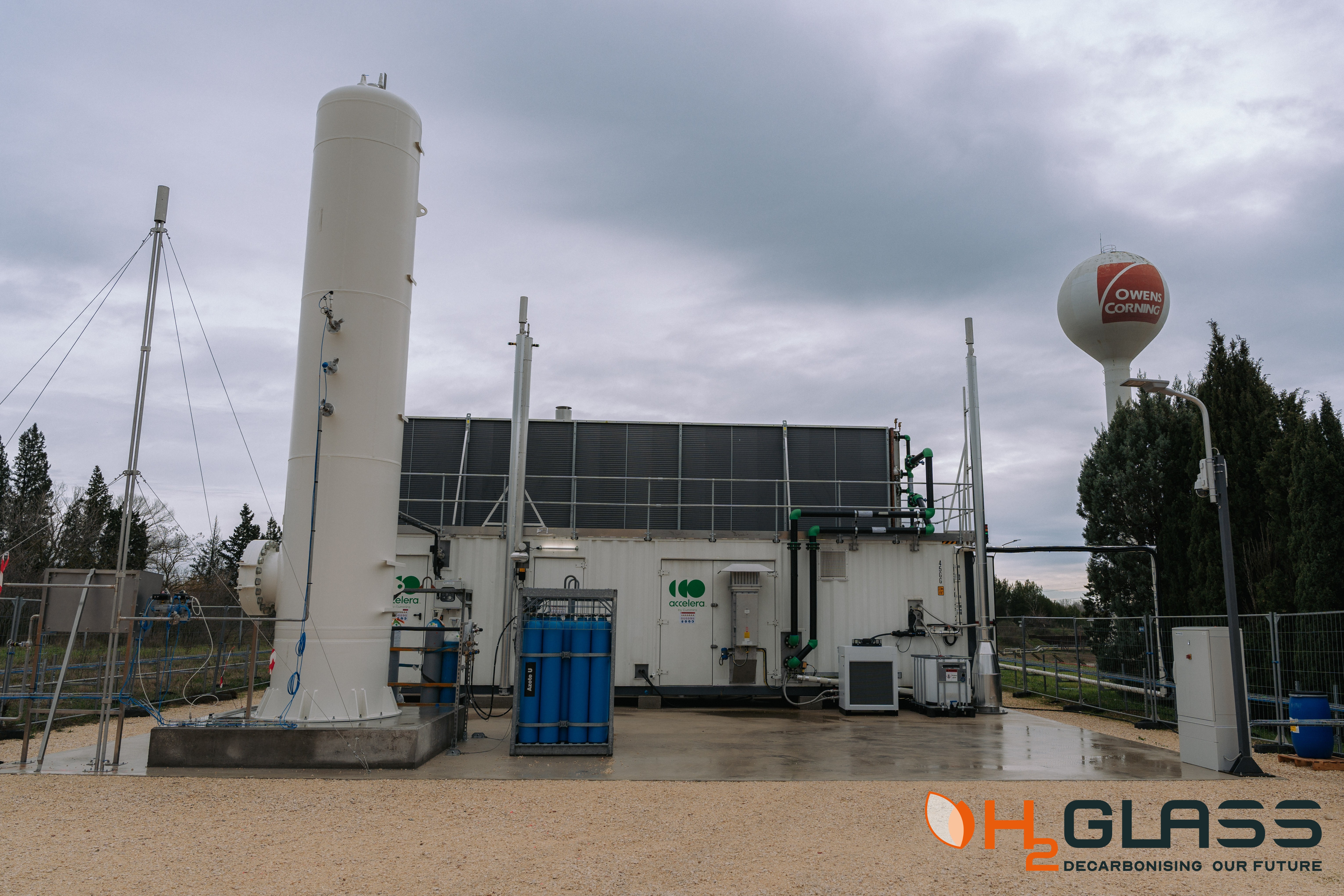 Starter testing av hydrogen i europeiske glassfabrikker