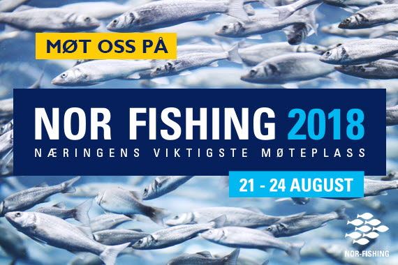 Reklamebanner for Nor-Fishing messen 2018