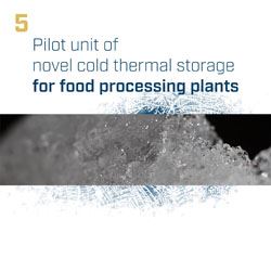 Pilot unit of novel cold thermal storage for food processing plants
