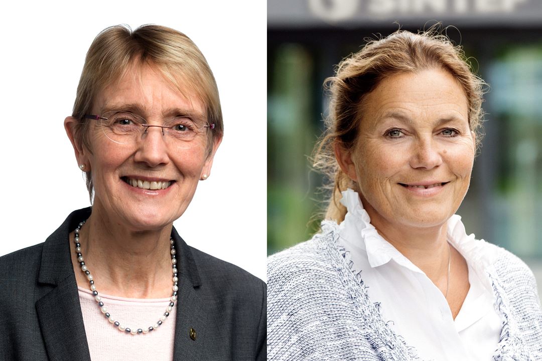 Rector Anne Borg at NTNU (left) and Alexandra Bech Gjørv, President and CEO of SINTEF