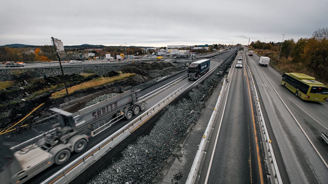 Illustrasjonsbilde Anlegg og Samferdsel. Utbygging av E6 sør for Trondheim. Foto SINTEF