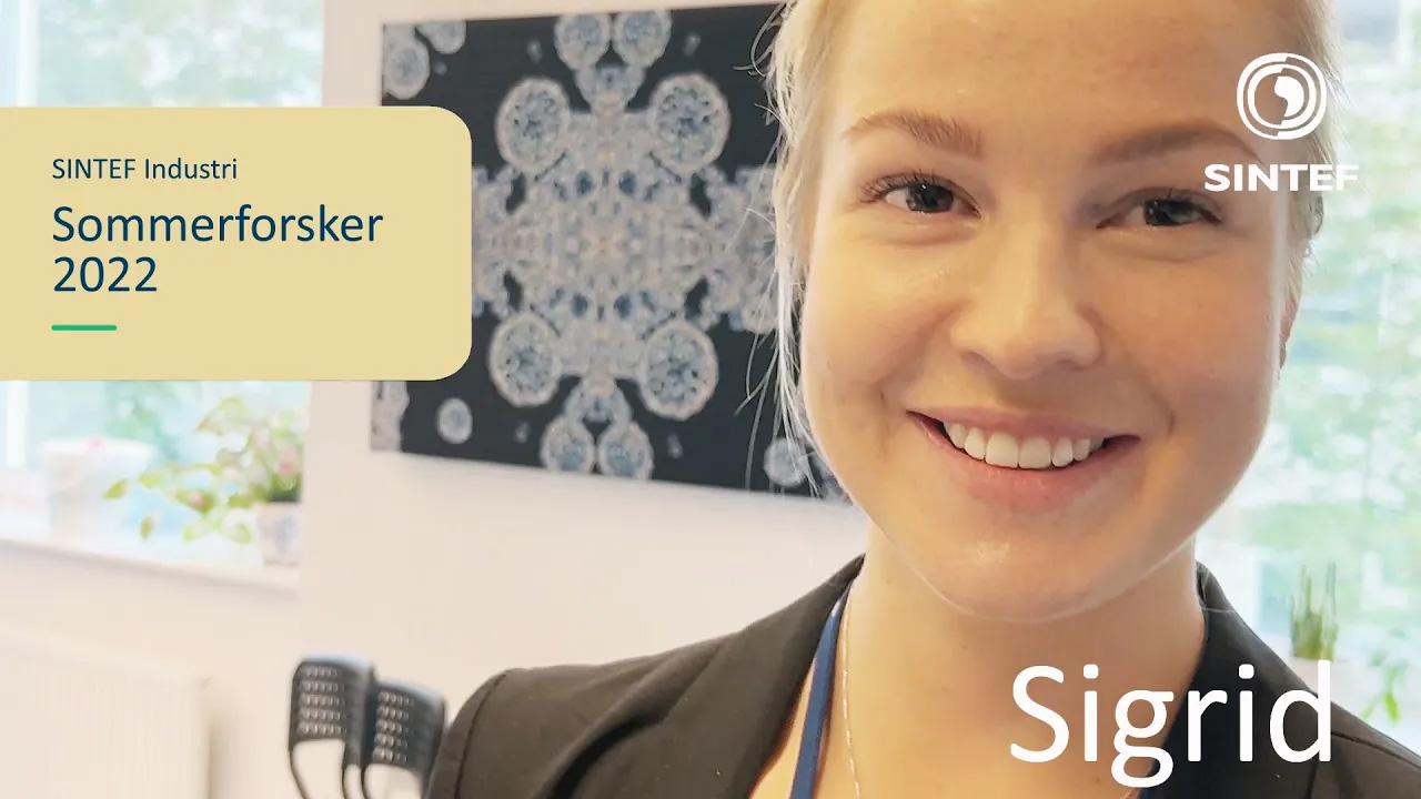 Sommerforsker hos SINTEF Industri, Sigrid Hoven 