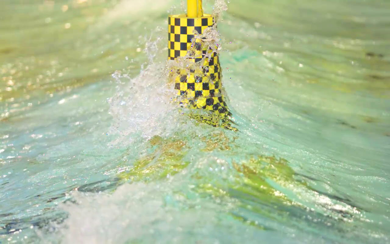 Havvindturbinmodell testes i havlaboratoriet til SINTef