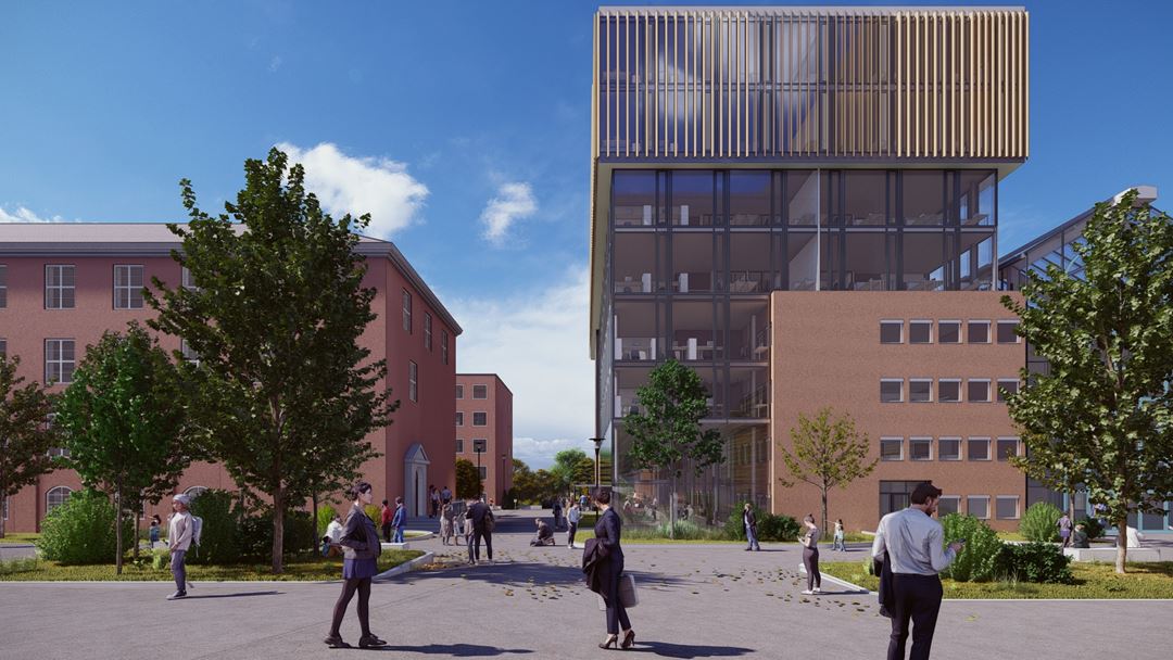 Nytt bygg sett fra øst