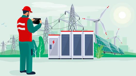 BaSS - Electrochemical battery for voltage support in distribution grid