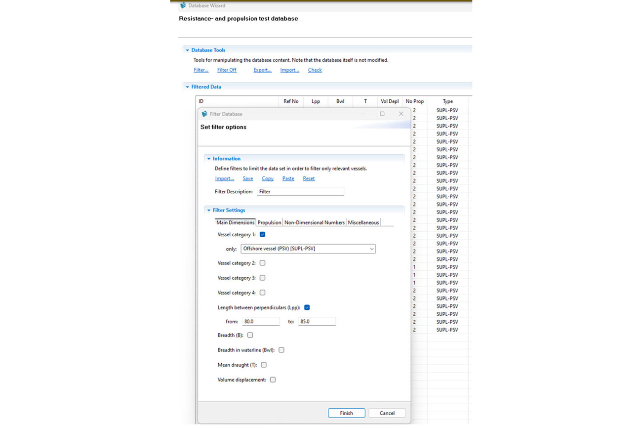 Screenshot of software