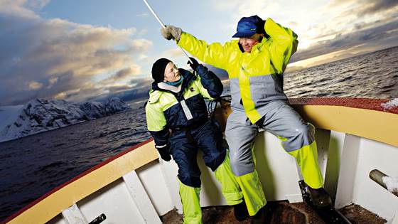 Life saving suits at sea