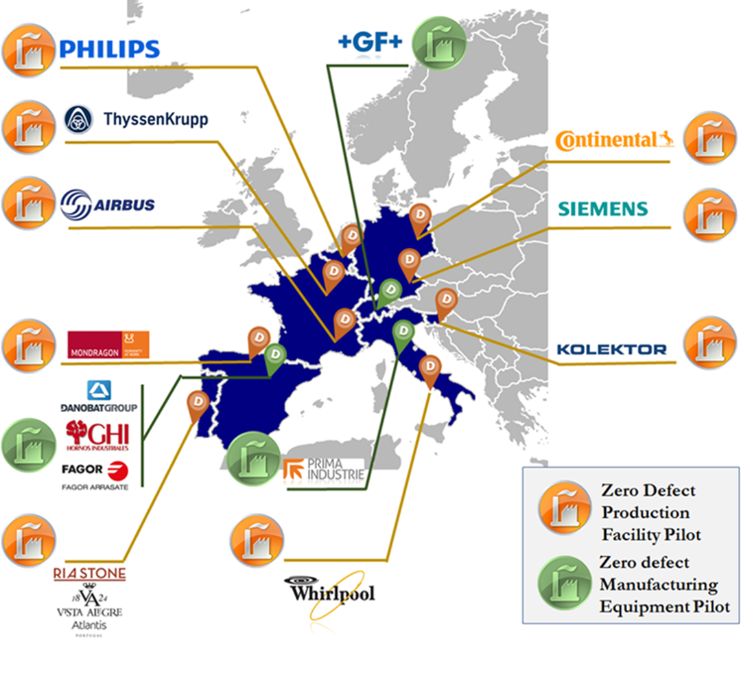 45 partners in 13 different countries are joining QU4LITY. The project exists of 14 industrial pilots. Illustration: QU4LITY