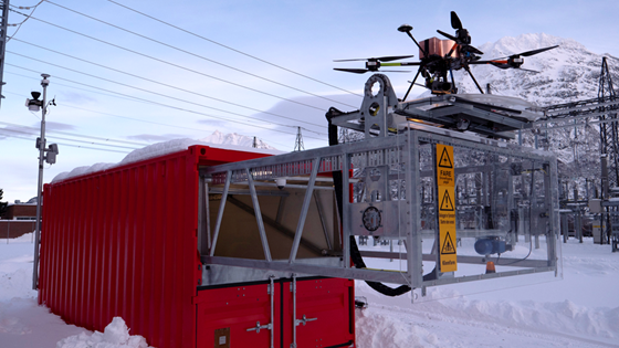 Automatiske droner og inspeksjon på trafostasjoner