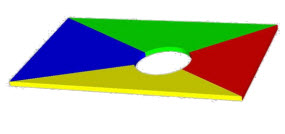 Split a trimmed surface into 4 non-trimmed ones and create a thin plate by sweep