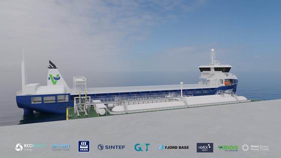 Ammonia fuel bunkering network for marine sector