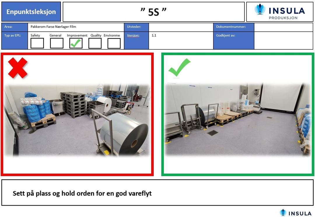 En ny 5S-standard utarbeidet av teamet fra Insula Produksjon.