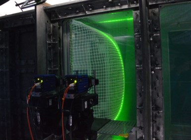 Lazer beam through water