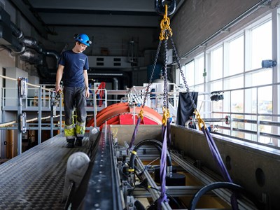 Top of cavitation tunnel