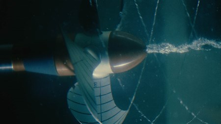 Propellor with air bubbles