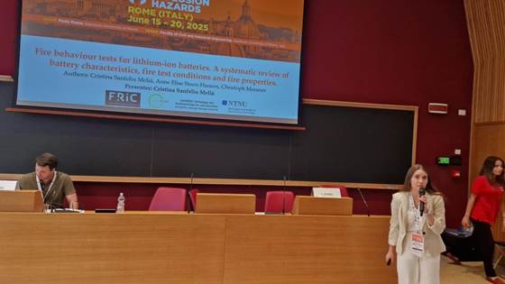 Resultater fra SafeBESS ble presentert under 11th International Seminar on Fire and Explosion Hazards (ISFEH 11)