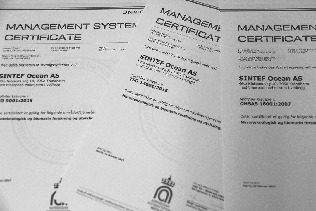 Bilde av sertifiseringer