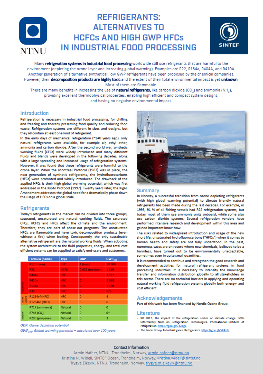 Alternative refrigerants