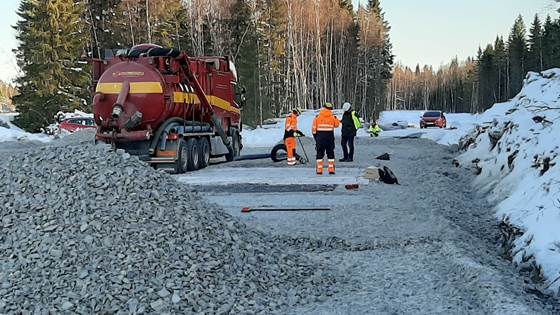 Trygt å bruke fiberduk til veibygging i kaldt klima