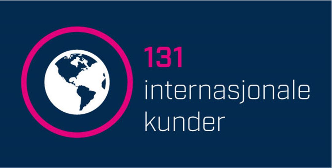 131 internasjonale kunder