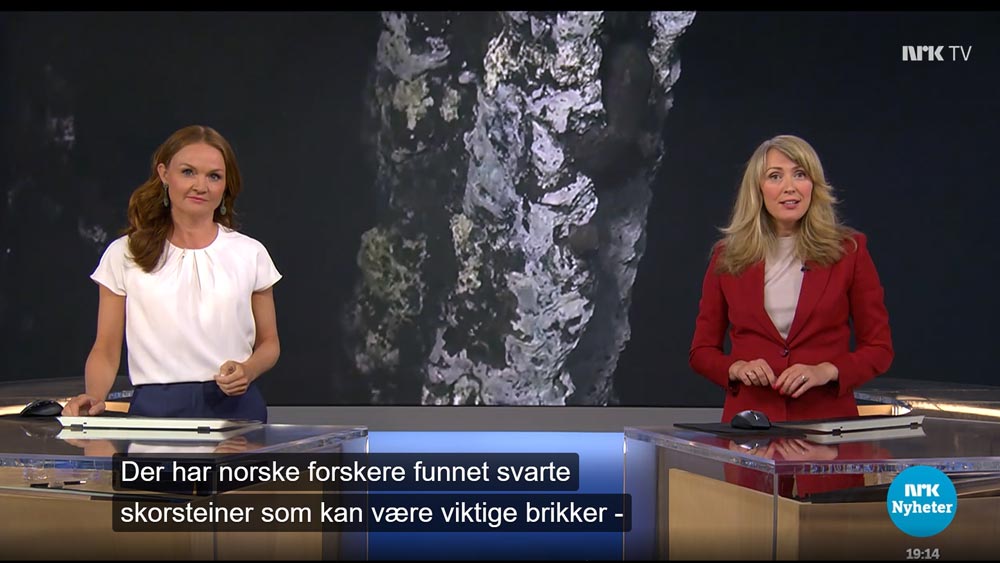 Screenshot from Dagsrevyen evening news show.