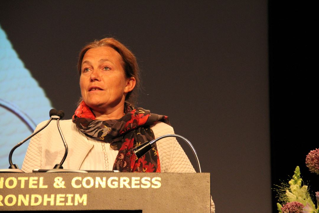 Alexandra Bech Gjørv snakker under åpningen av OMAE