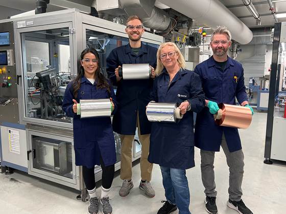 Successful electrode upscaling in the EU battery project IntelLiGent