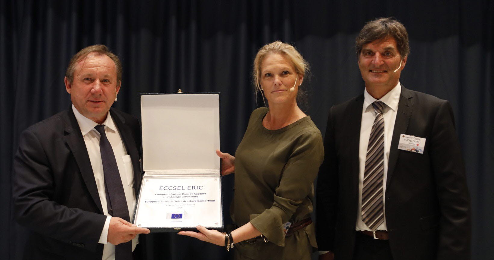 Overlevering av ECCSEL ERIC plakett