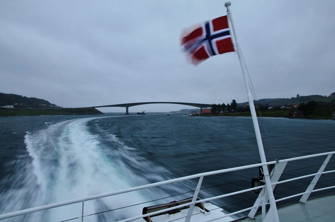 Hurtigbåt i fart på hurtigbåtsambandet Flaggruten i Rogaland. 