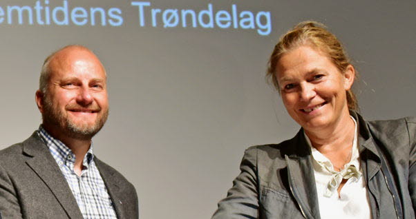  Direktør Øyvind Skogvold, Trøndelag Forskning og Utvikling og konsernsjef Alexandra Bech Gjørv, SINTEF.