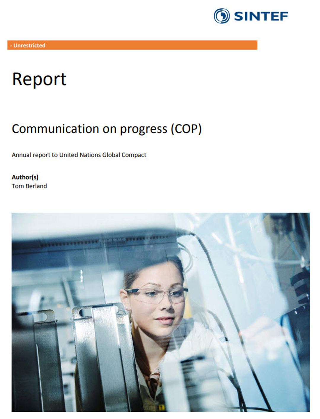 Report Communication on progress (COP)