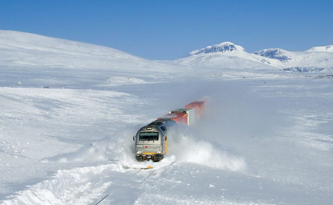 Freight train over Saltfjellet