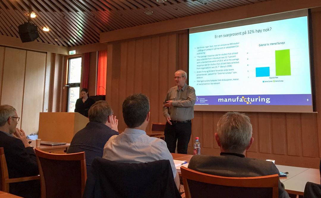 Det tverrfaglige forskningssenteret SFI Manufacturing arrangerte en workshop på Gjøvik og Raufoss, med Nammo som vertskap. Foto: SFI Manufacturing