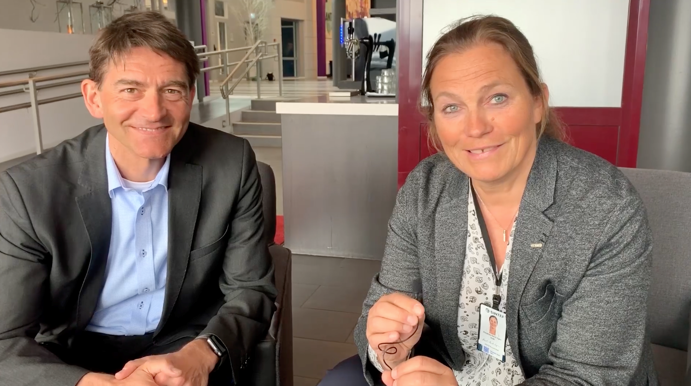 SINTEF’s CEO Alexandra Bech Gjørv, together with Executive Vice President and Deputy CEO Reidar Bye