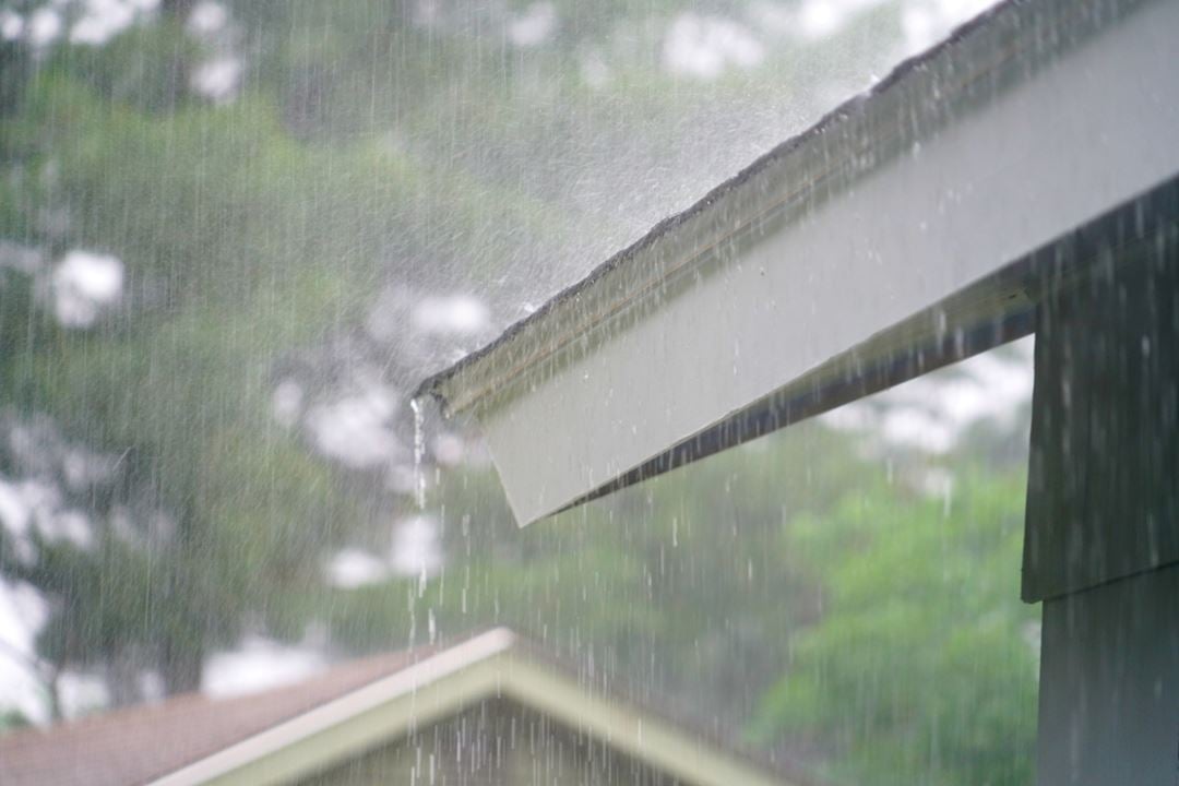 regn på tak