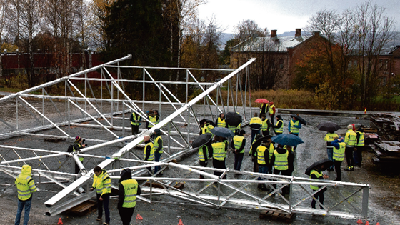 Halvert CO2-utslipp med aluminiumsmast