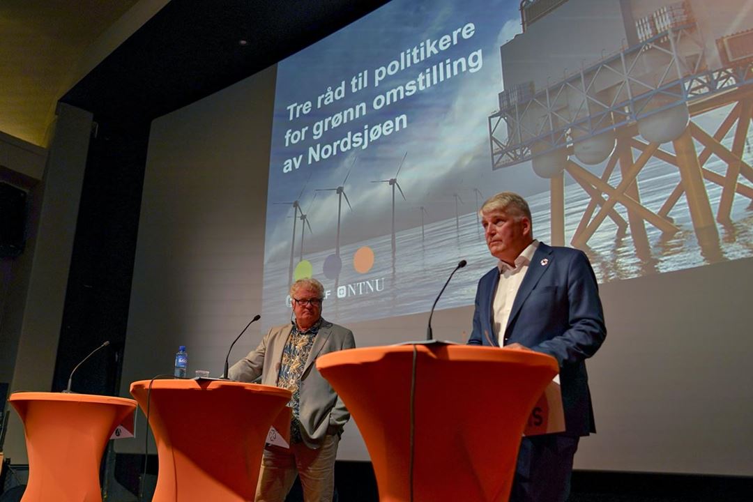 Johan Hustad, direktør hos NTNU Energi, og Nils Røkke, direktør for bærekraft ved SINTEF