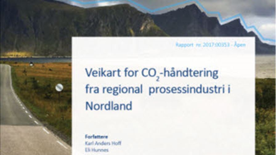Veikart for CO2-håndtering fra regional prosessindustri i Nordland