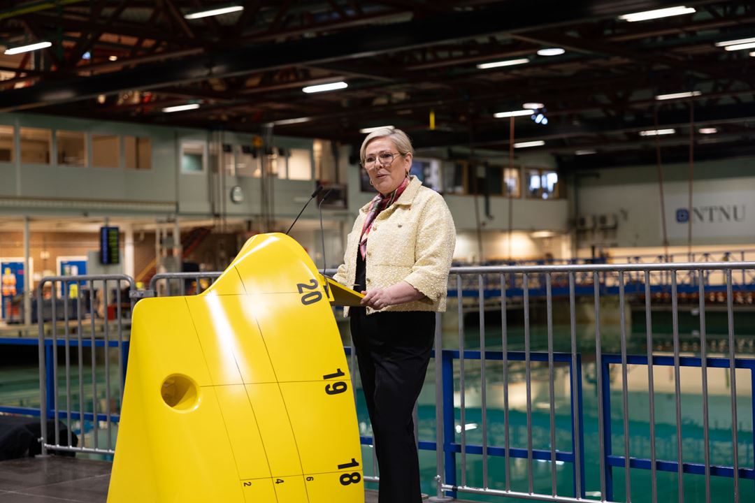 Islands president ved talerstolen.