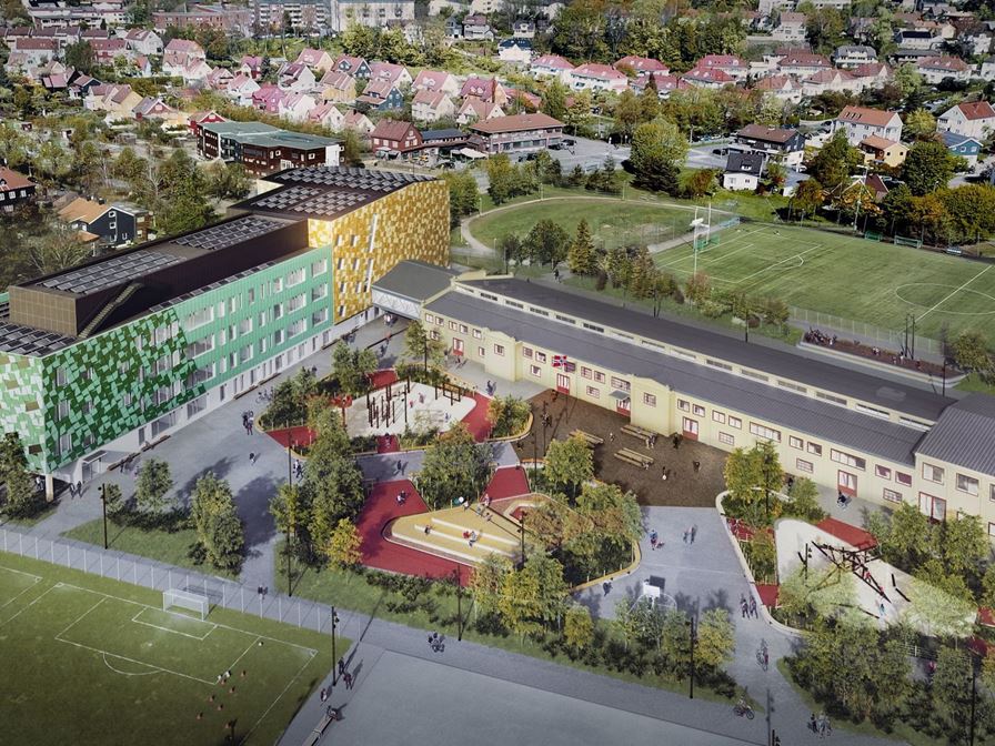 Oslo’s first plus energy school is in the making