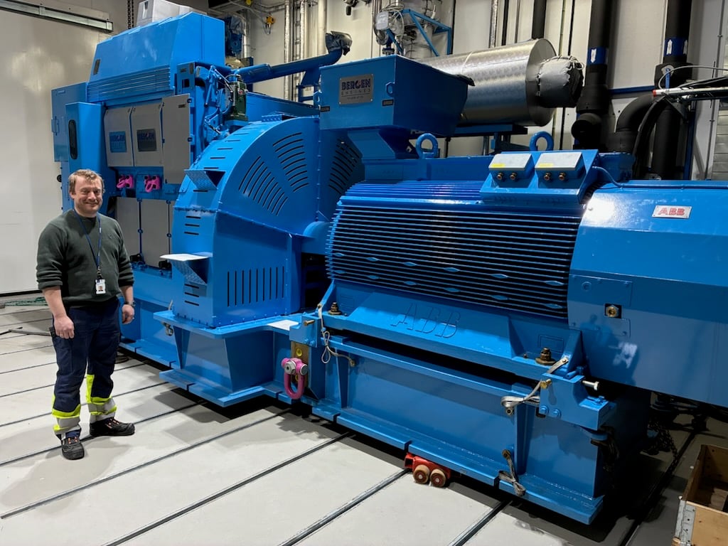 Motor i laboratoriet for maritime energisystemer