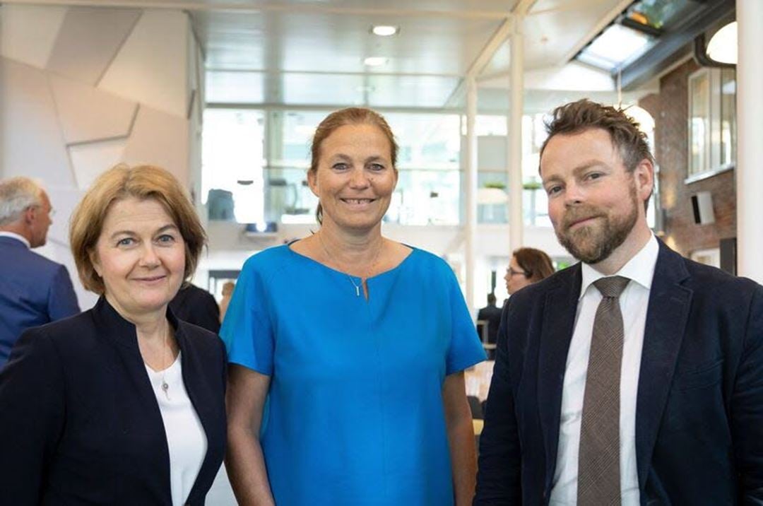 Maria Leander, Alexandra Bech Gjørv og Torbjørn Røe Isaksen