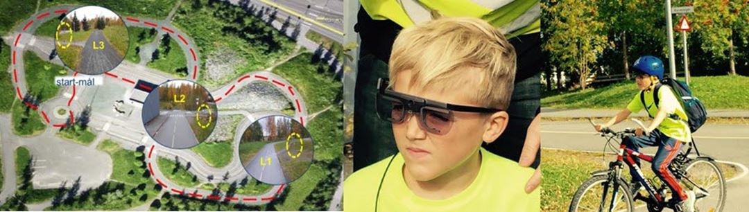 Studie om syklende barns oppmerksomhet. Foto: SINTEF