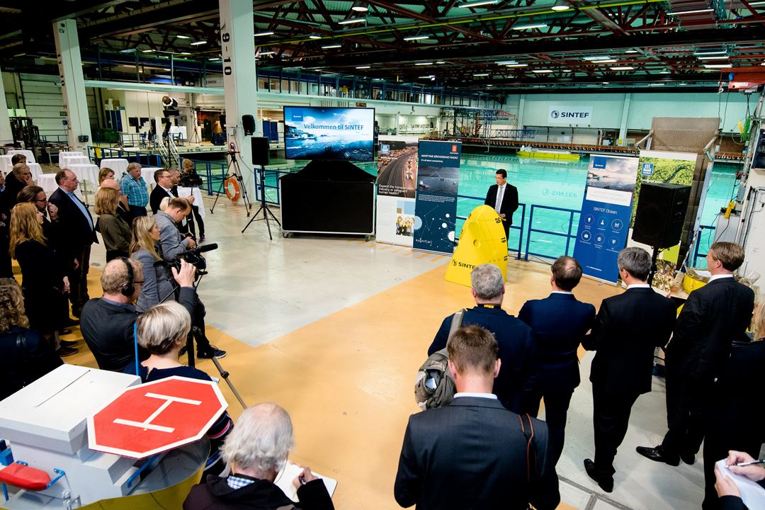 Pictrure from the press event in the Ocean Basin