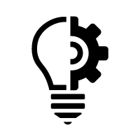 Lightbulb/cogwheel illustration