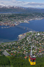 View from the Cable car in Tromsø